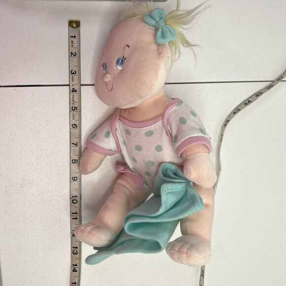Tollytots Baby Doll Soft Plush Stuffed Blanket 13" Embroidered Eyes 13 Inches - Picture 10 of 10